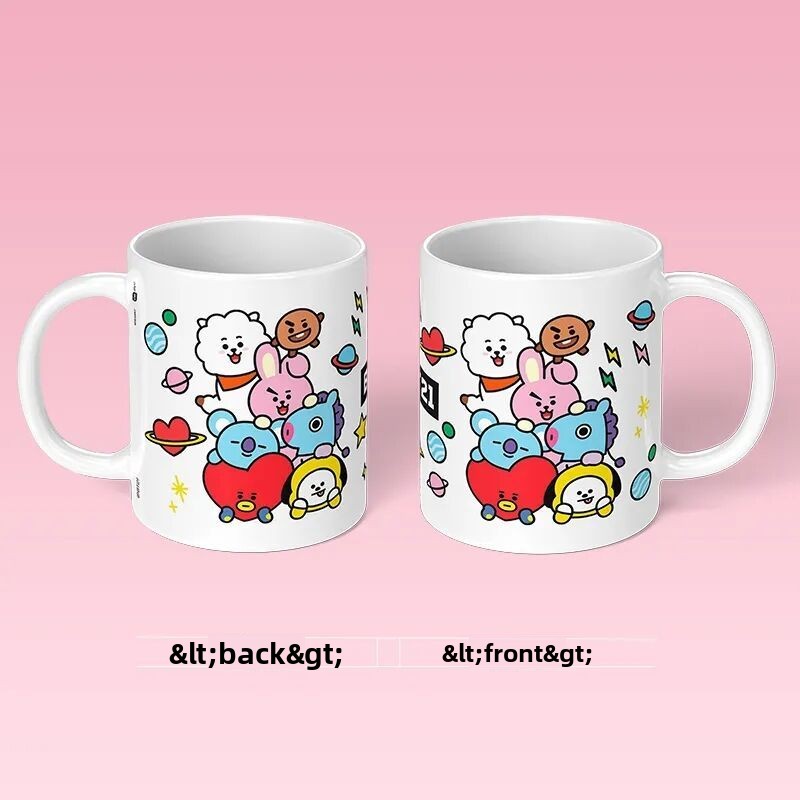 BT21 cartoon cute ceramic mug  - Anime Merchandise Women recensione e prezzo