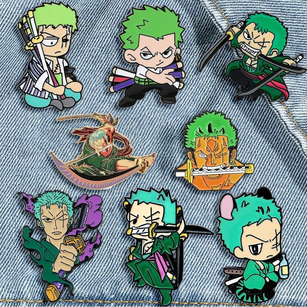 8 Pcs Classic Figure Brooch Pe - Zoro Anime Merchandise recensione e prezzo