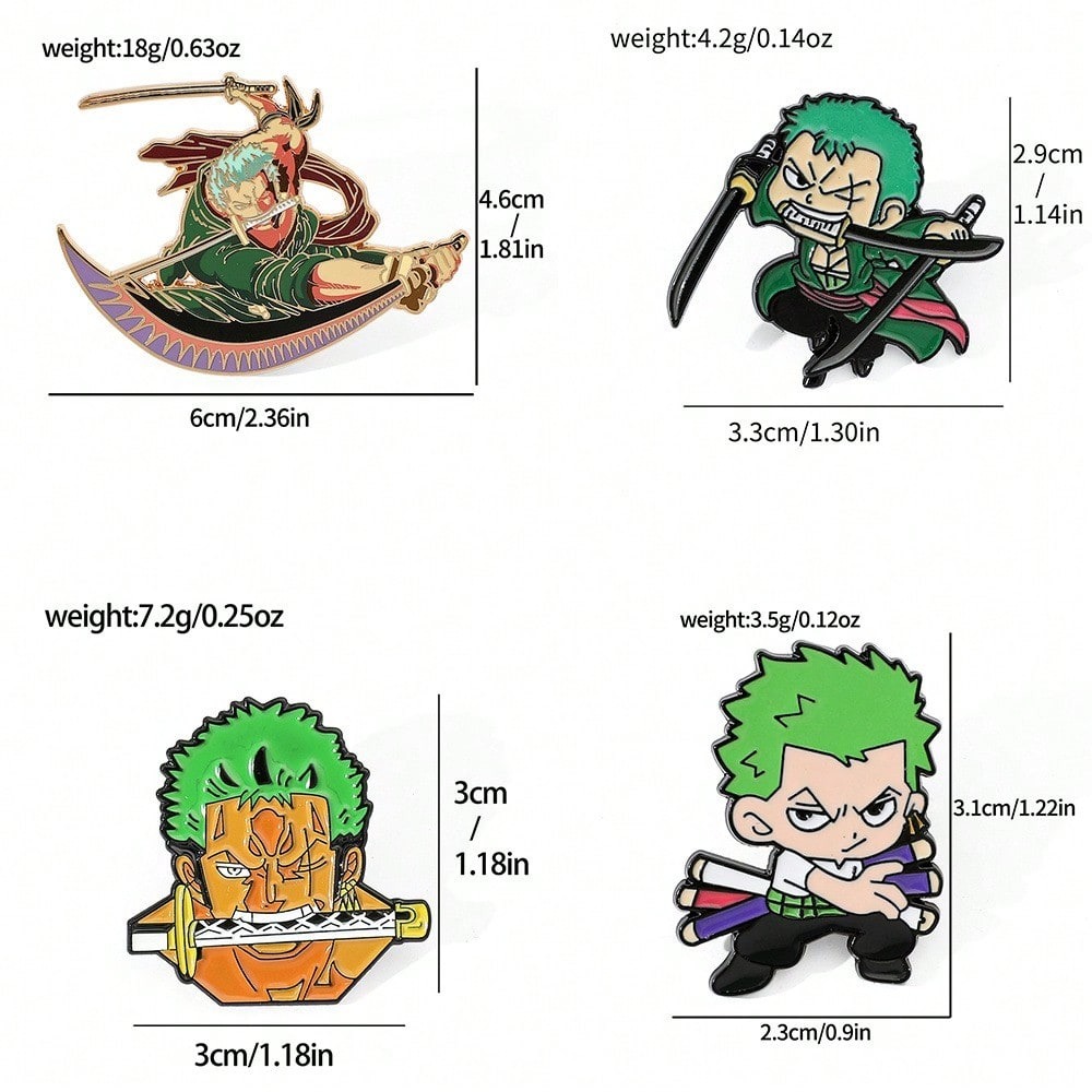 8 Pcs Classic Figure Brooch Pe - Zoro Anime Merchandise recensione e prezzo