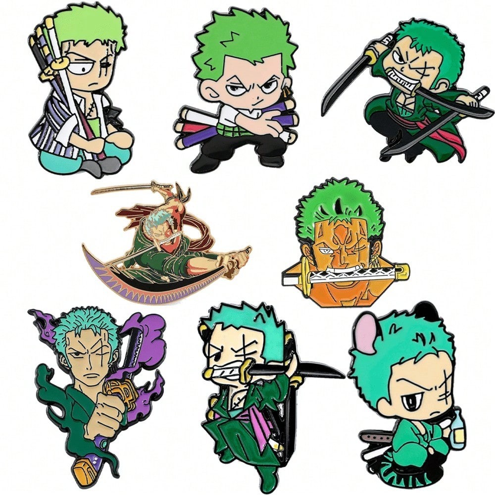 8 Pcs Classic Figure Brooch Pe - Zoro Anime Merchandise recensione e prezzo